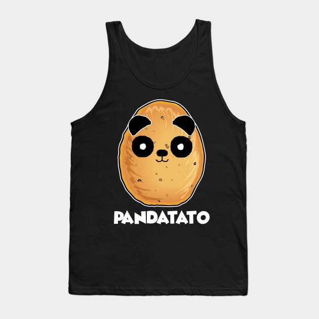 Pandatato Funny T-Shirt Cute Potatoes Panda Tank Top by Danielsmfbb